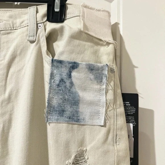 HUDSON Thalia High Rise dye patchwork stretch Straight leg 90 Loose Fit Jeans 30